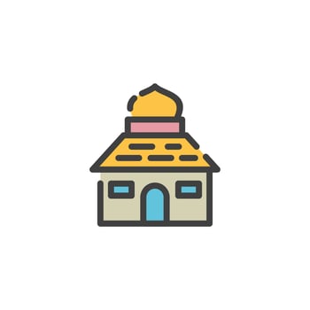 Mosque Vector Icon Illustration logo