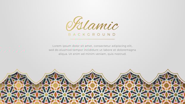 Islamic Arabic White Arabesque Mosaic Pattern Background vector