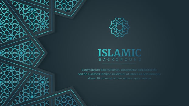 Islamic Arabic Arabesque Ornament Border Abstract Background with Copy Space for Text vector