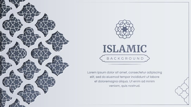 Islamic Arabic White Arabesque Pattern Background vector