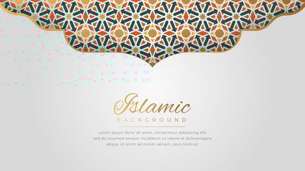 Islamic Arabic White Arabesque Mosaic Pattern Background vector