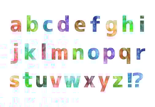 watercolor vector colorful alphabets