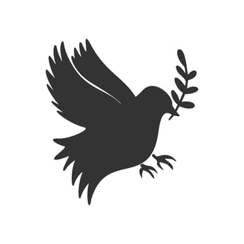 Dove of peace. Protest against the war. Peace sign. Icon. For your design. vector