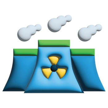 3D illustration nuclear power in mother earth day set png