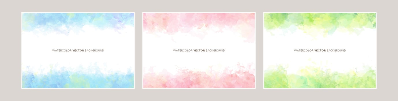 watercolor vector background set