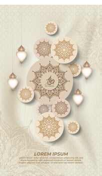 eid mubarak background with mandala for background, greeting card , poster vector