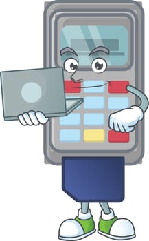 POS machine icon design vector