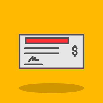 Cheque Vector Icon Design