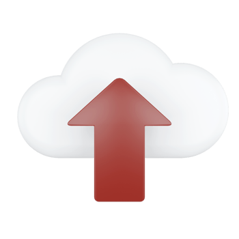 Upload. Cloud Computing Concept. 3D rendering. png
