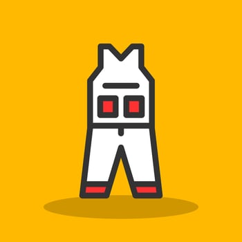 Coverall Clothes Vector Icon Design