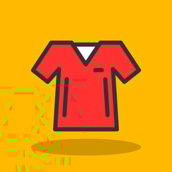 V Neck Shirt Vector Icon Design