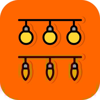 New Year Lights Vector Icon Design