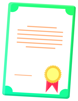 isolated certificate sticker png