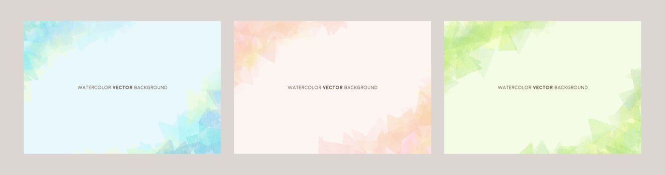 watercolor vector background set