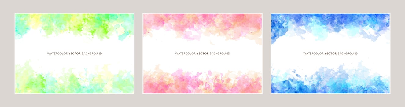 watercolor vector background set
