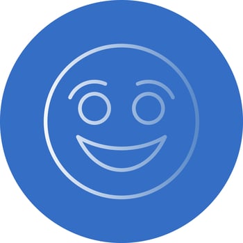 Smiling Face Vector Icon Design