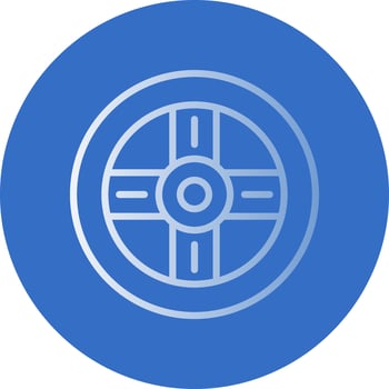 Steering Wheel Vector Icon Design