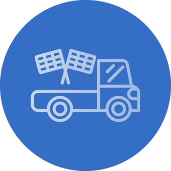 Race Truck Vector Icon Design