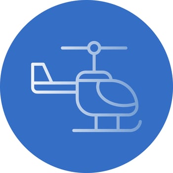 Helicopter Vector Icon Design