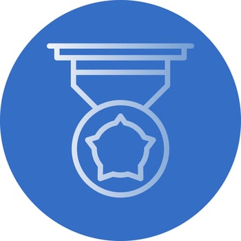 Gold Medal Vector Icon Design