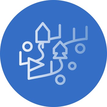 Snowboard Race Vector Icon Design