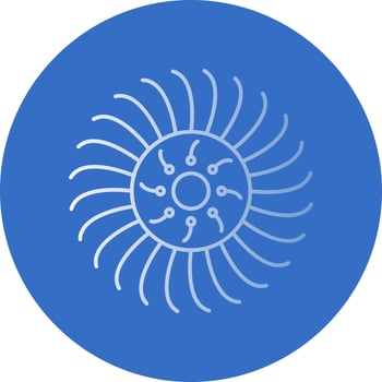 Anemone Vector Icon Design