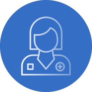 Female Patient Vector Icon Design