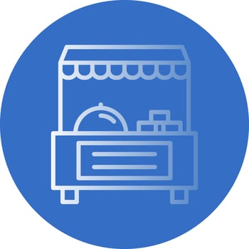 Food Stand Vector Icon Design