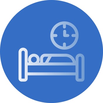 Bed Time Vector Icon Design