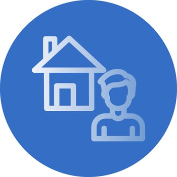 Working at Home Vector Icon Design