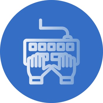 Typing on Keyboard Vector Icon Design