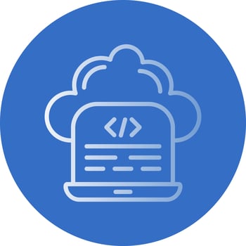 Cloud Coding Vector Icon Design