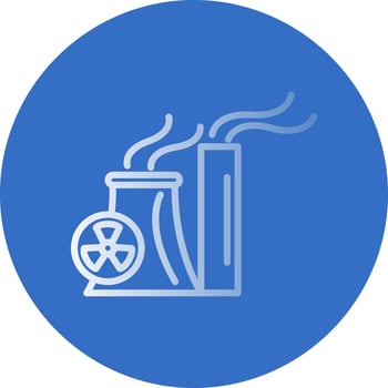 Nuclear Energy Vector Icon Design