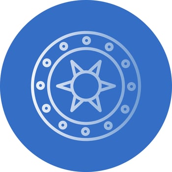 Steel Shield Vector Icon Design