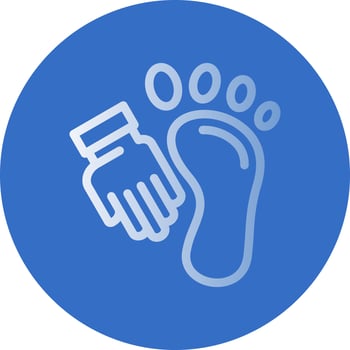 Foot Massage Vector Icon Design