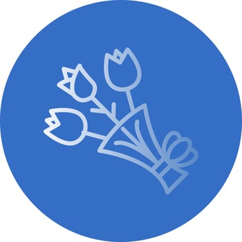 Flower Bouquet Vector Icon Design