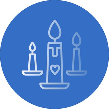 Wedding Candle Vector Icon Design