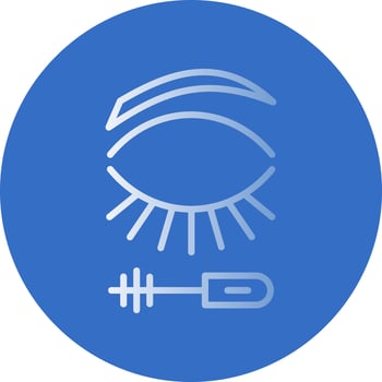 Eyelash Mascara Vector Icon Design