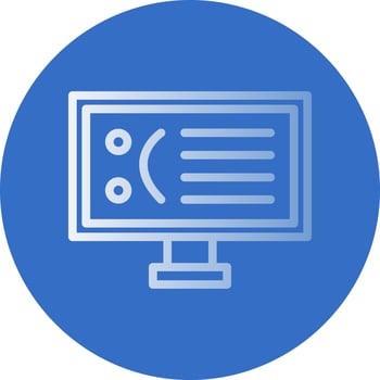 Blue Screen Vector Icon Design