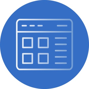 Website Layout Vector Icon Design