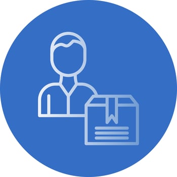 Delivery Man Vector Icon Design