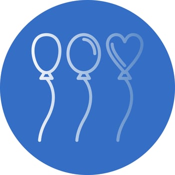 Wedding Balloon Vector Icon Design