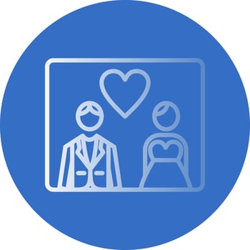 Wedding Photos Vector Icon Design