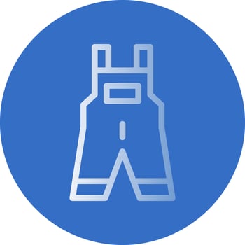 Overall Clothes Vector Icon Design