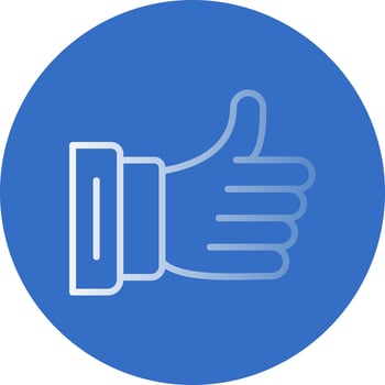 Thumbs Up Vector Icon Design