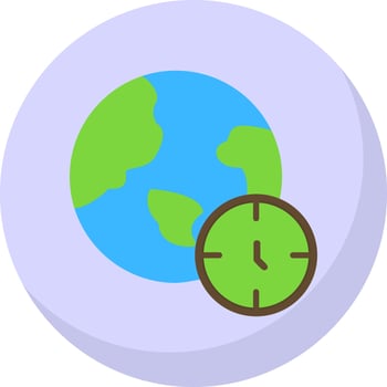 Time Zone Vector Icon Design