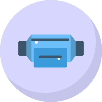 Waist Bag Vector Icon Design
