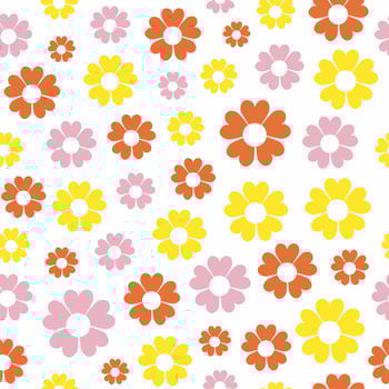 Flowers on seamless background. Autumn time. Wrapping paper vector