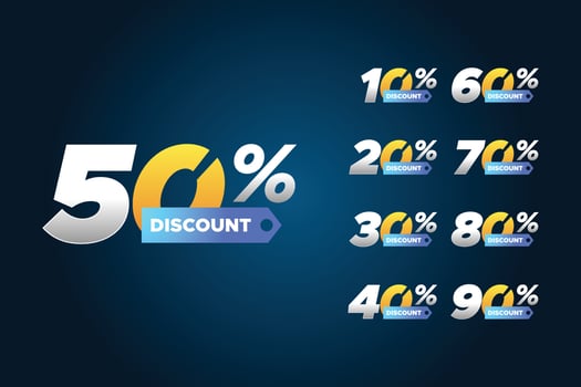 Discount Set Design Template Sale vector