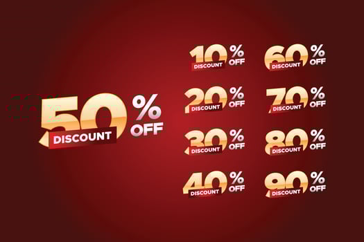 Discount Set Design Template Sale vector